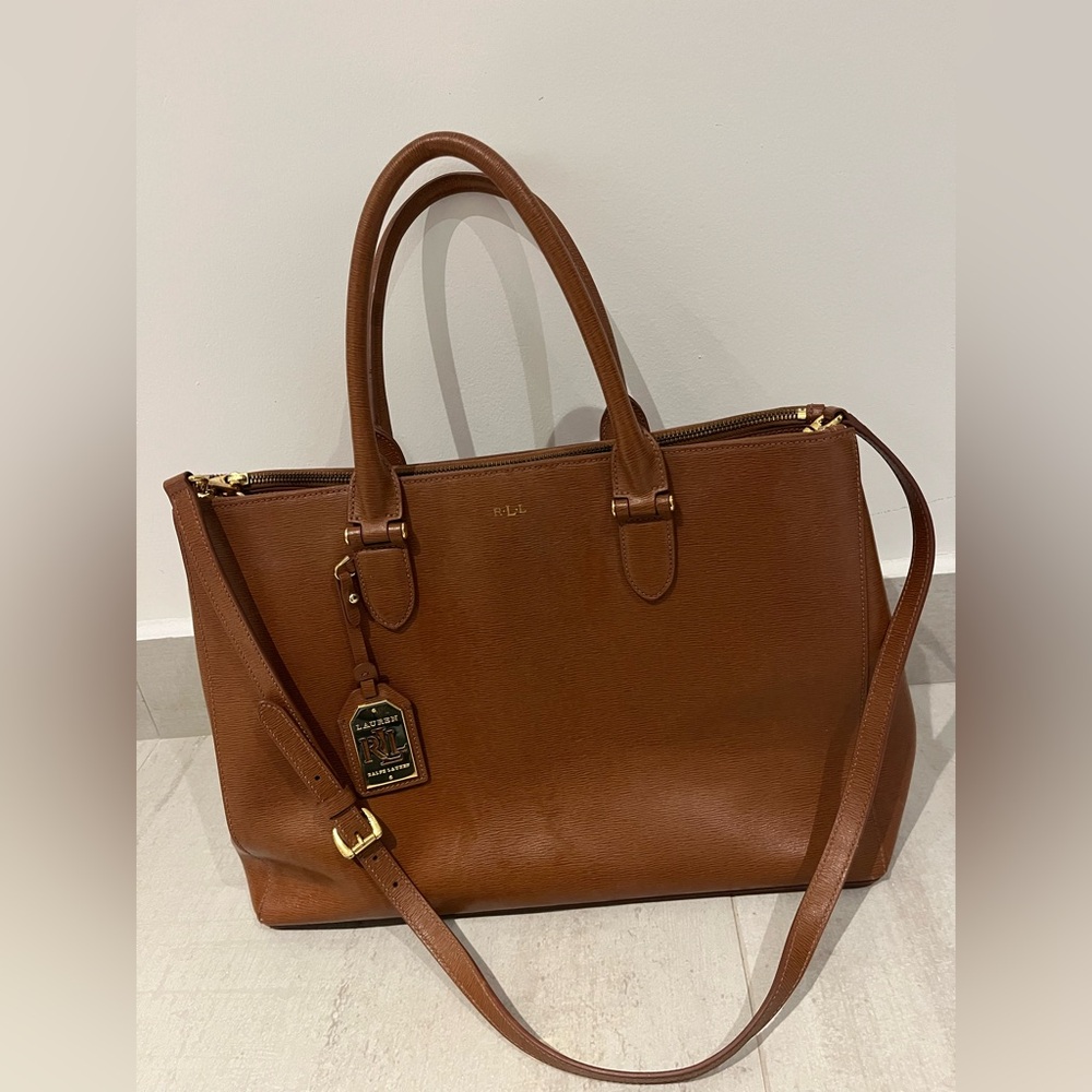 Ralph Lauren Leather Large Satchel Bag